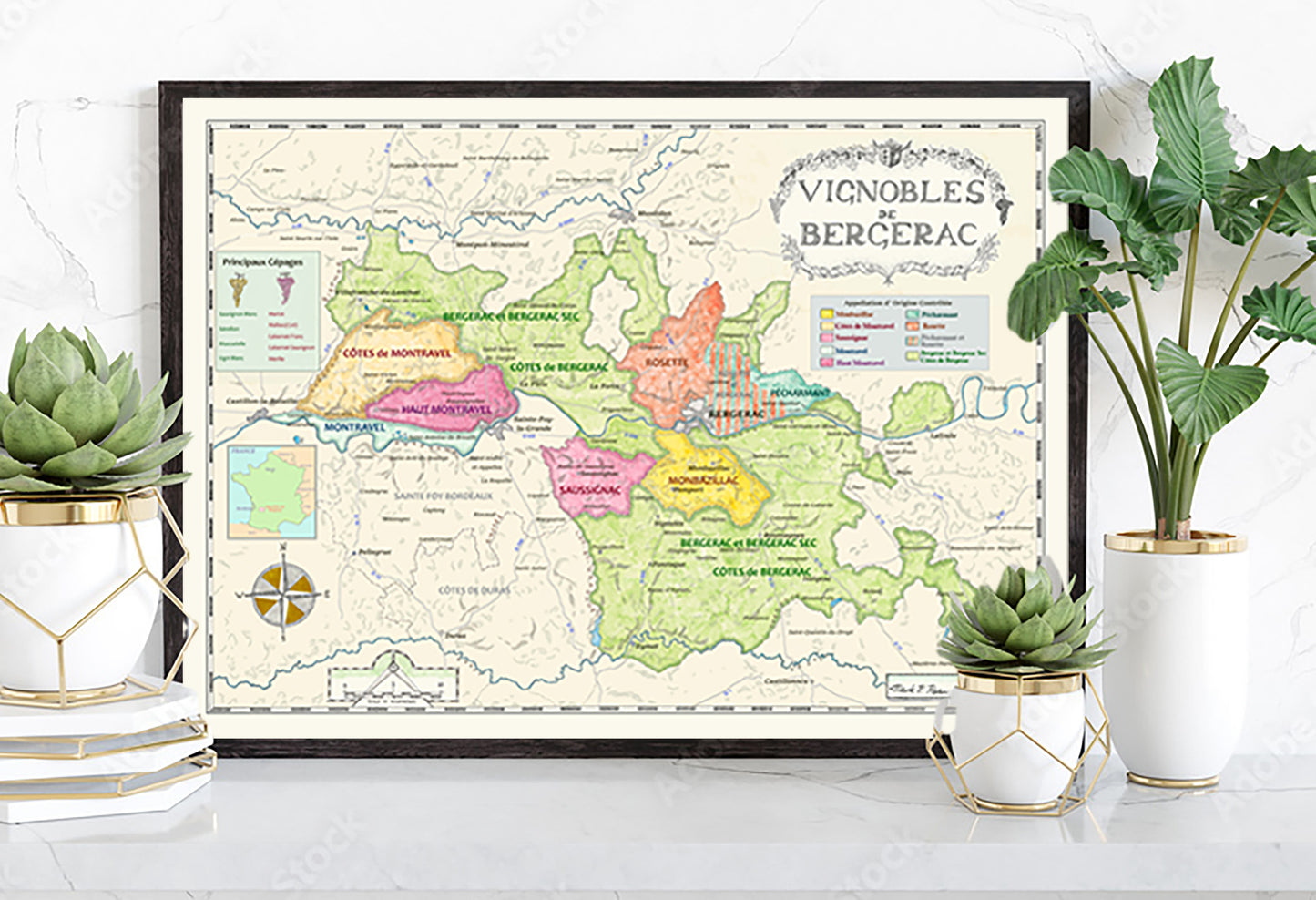 map of Bergerac France