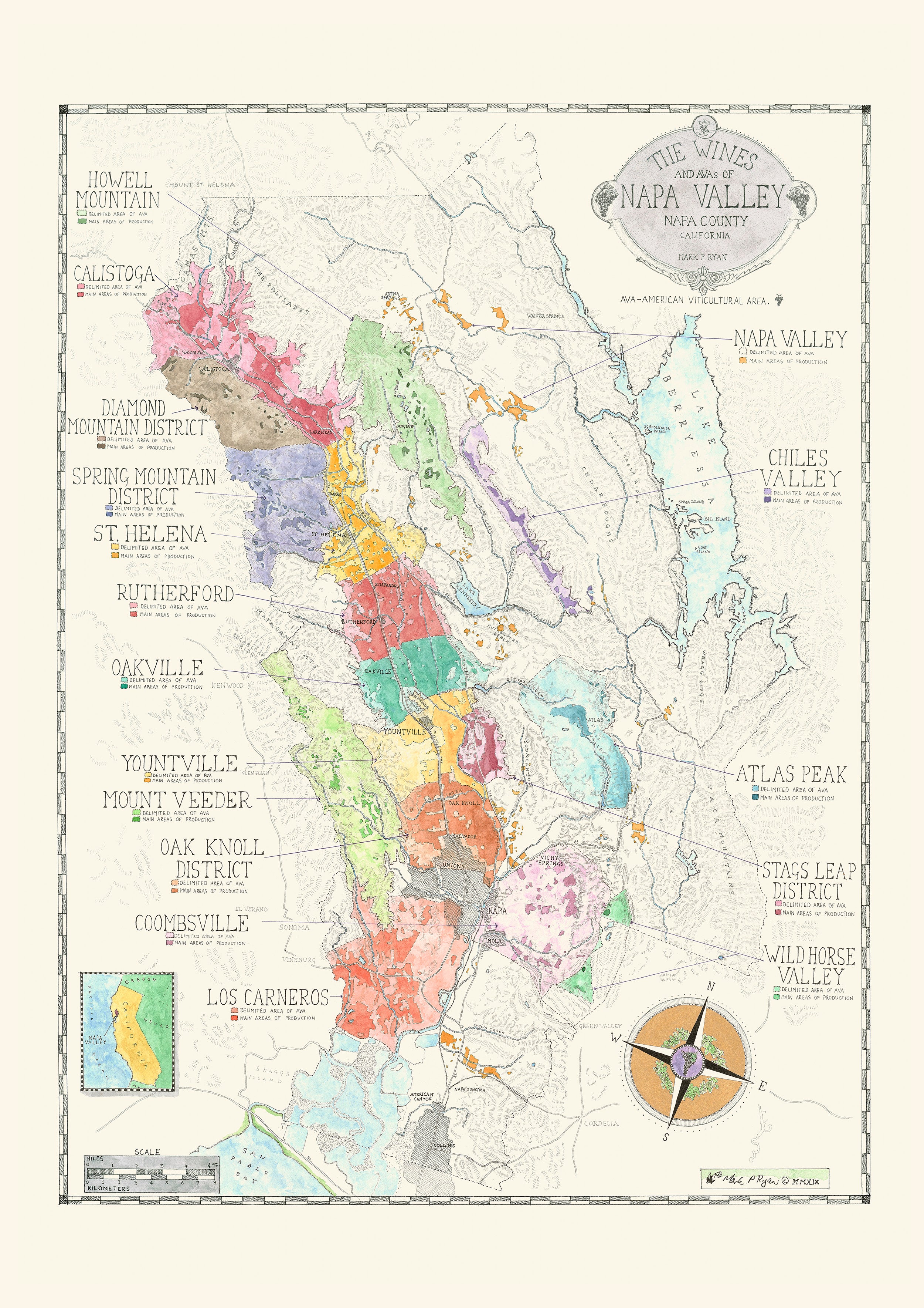 Napa Valley wine Map