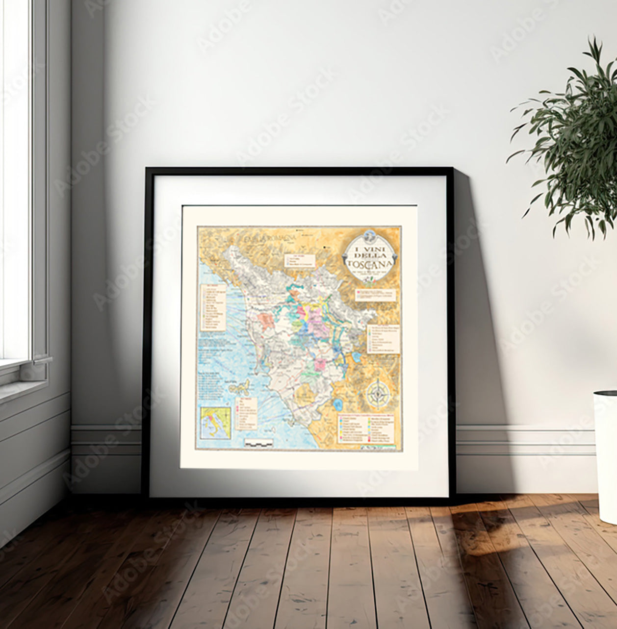 Tuscany wine map
