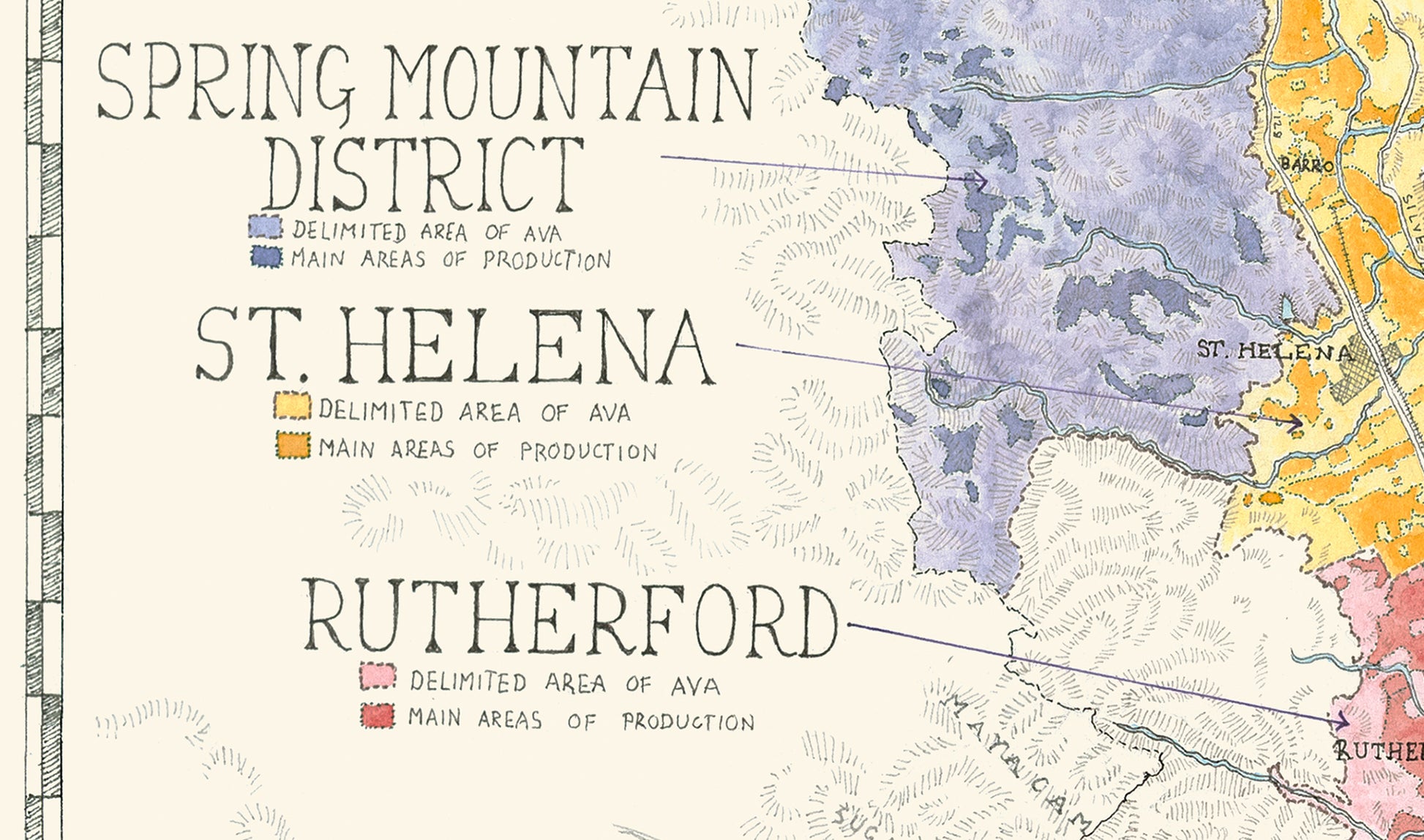 St Helena Wine map