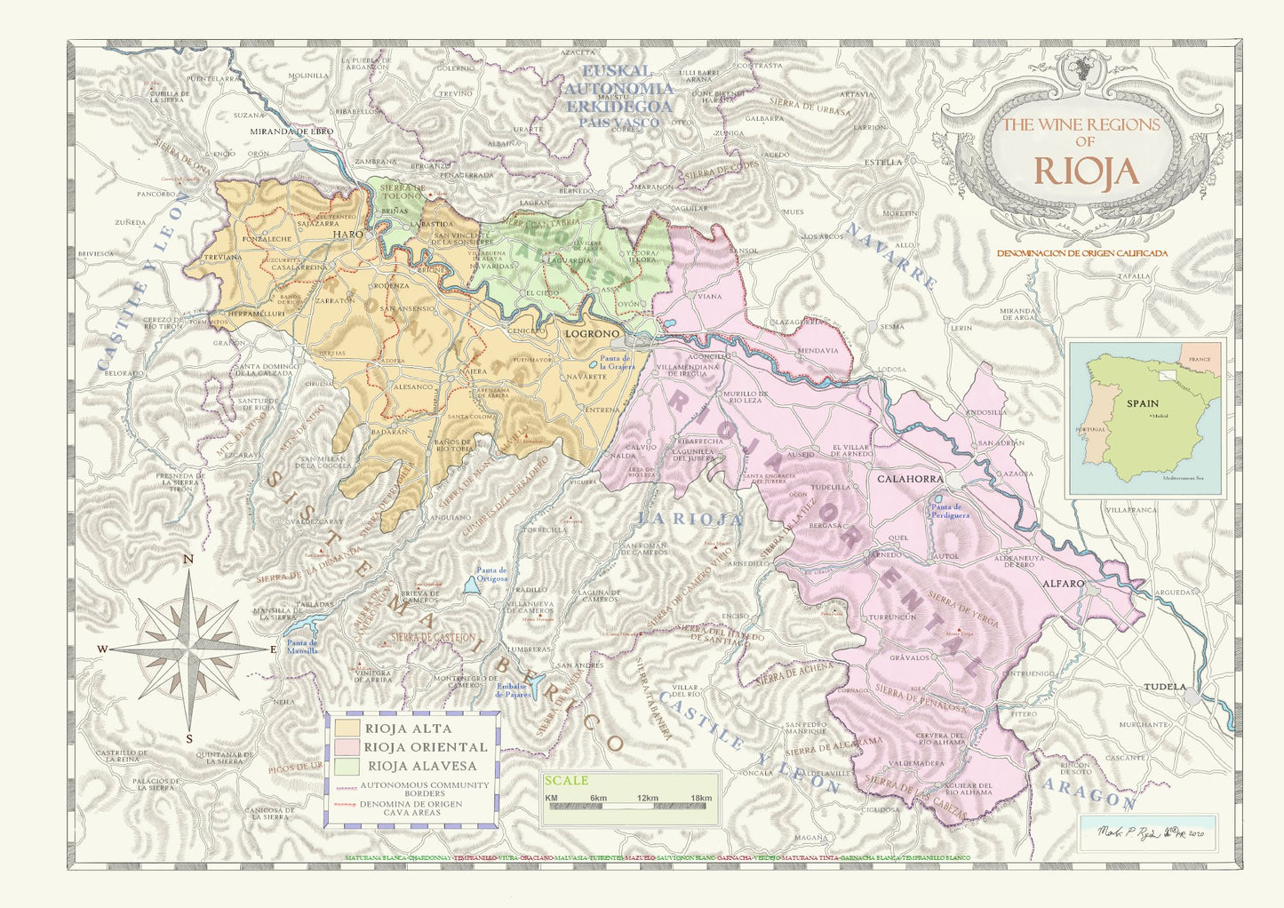 wine map of Rioja