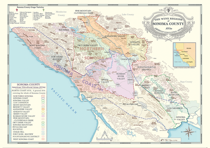 Sonoma Wine Map