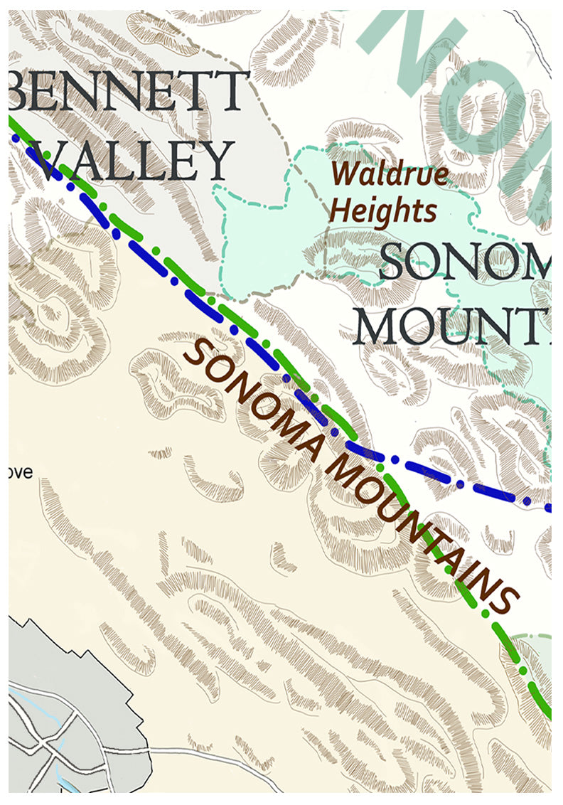 Sonoma mountain wine map