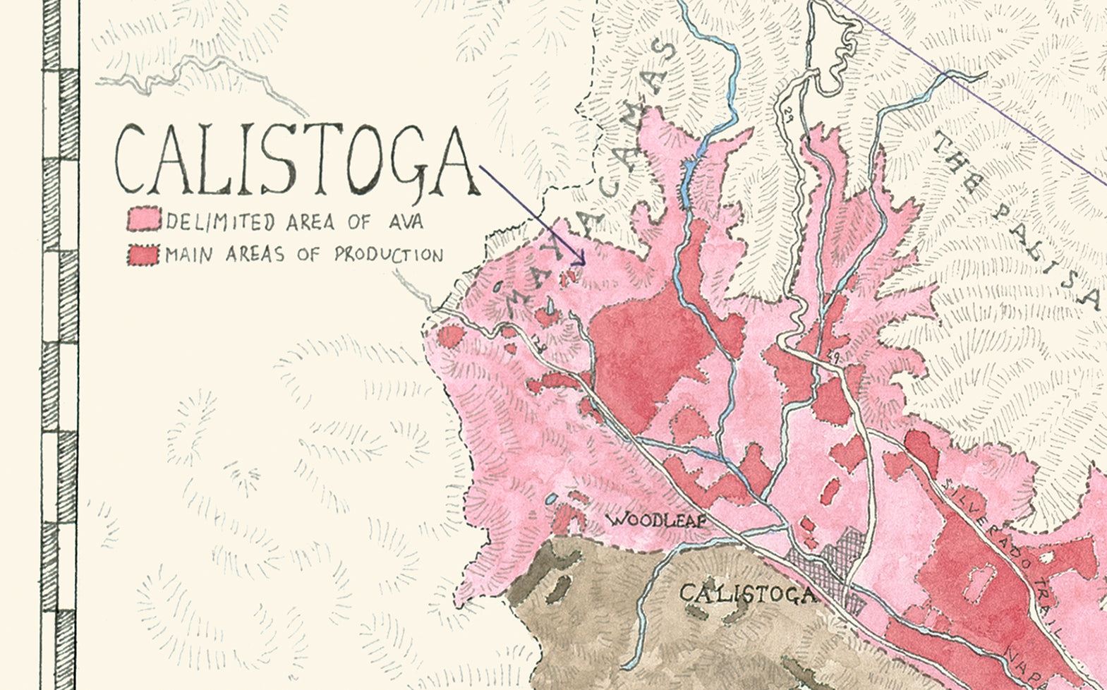 Calistoga wine map