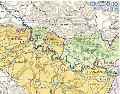 Rioja alta wine map