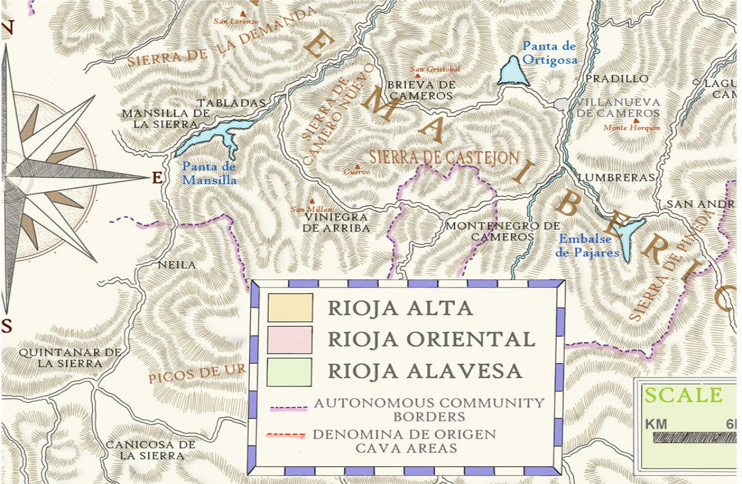 map of spanish wine