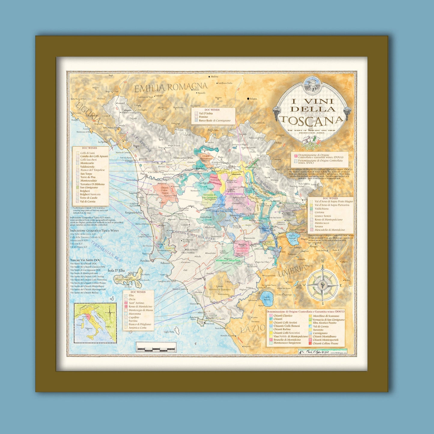 Tuscany wine Map